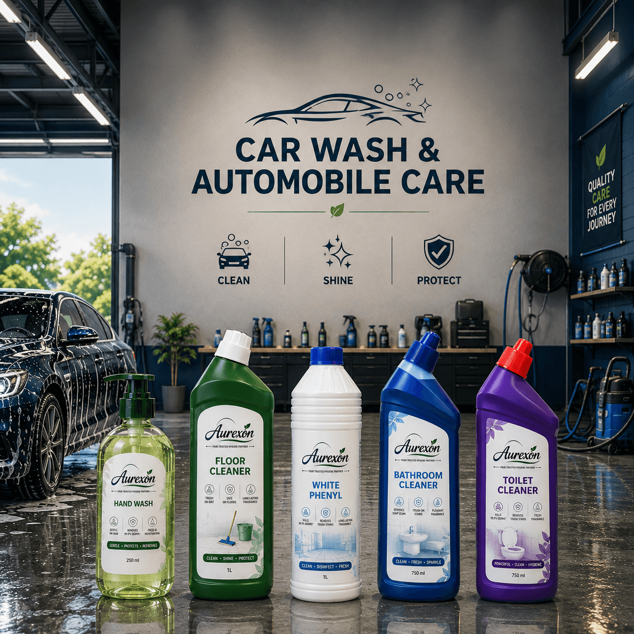 CAR WASH & AUTOMOBILE CARE cleaning solutions