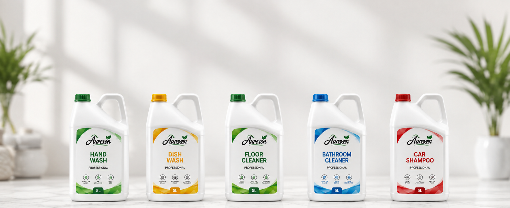 Aurexon cleaning and hygiene product range